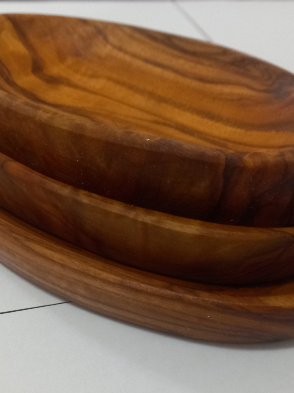 Handcrafted Oval Olive Wood Serving Platter - For Nuts - Picture 2 of 3